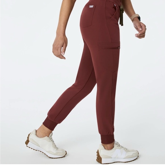 Figs Women's Burgundy Jogger Pants - Picture 1 of 13